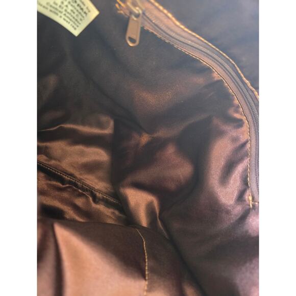 YAK PAK Brown Yellow Bird Flying Shopping Beach Large 16" Tote Bag - Picture 10 of 13